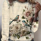 Adult Lady Like Woman Style Floral Socialite Loose Women's Top