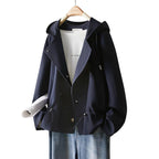 Hooded Short New Loose Design Niche Coat