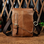 First Layer Oil Wax Leather Cowhide 8 One Shoulder Oblique Cross Chest Bag