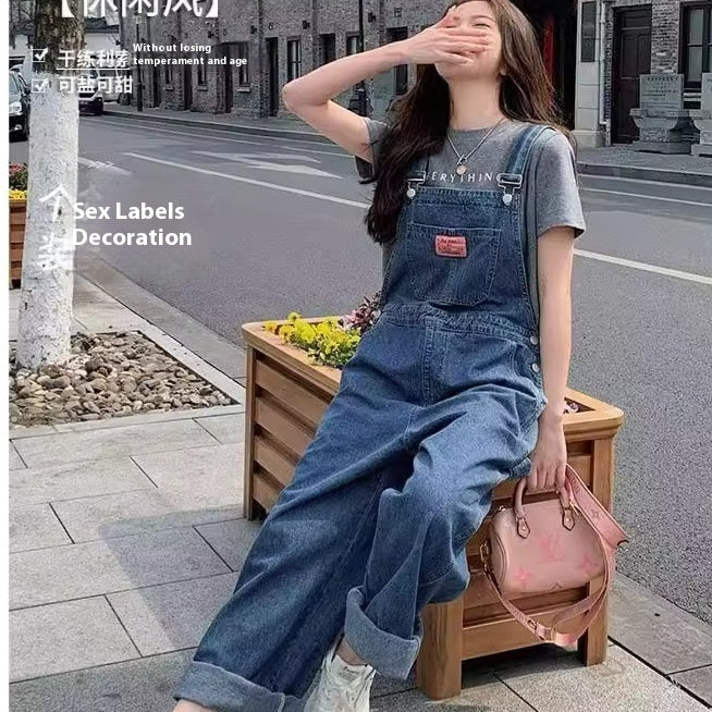 Retro Age Reducing Straight Leg Wide Leg Pants, Slimming Jumpsuit