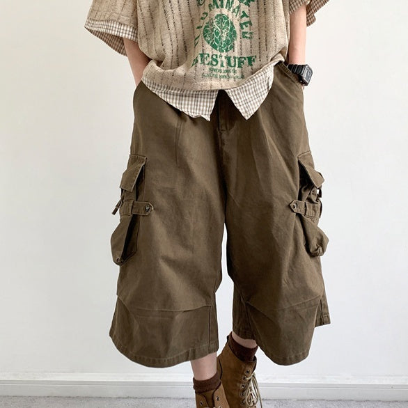 Solid Color Casual Pants Maillard Outdoor Shorts