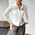 Casual Style Advanced Long Sleeve Open Shirt Women's Clothing