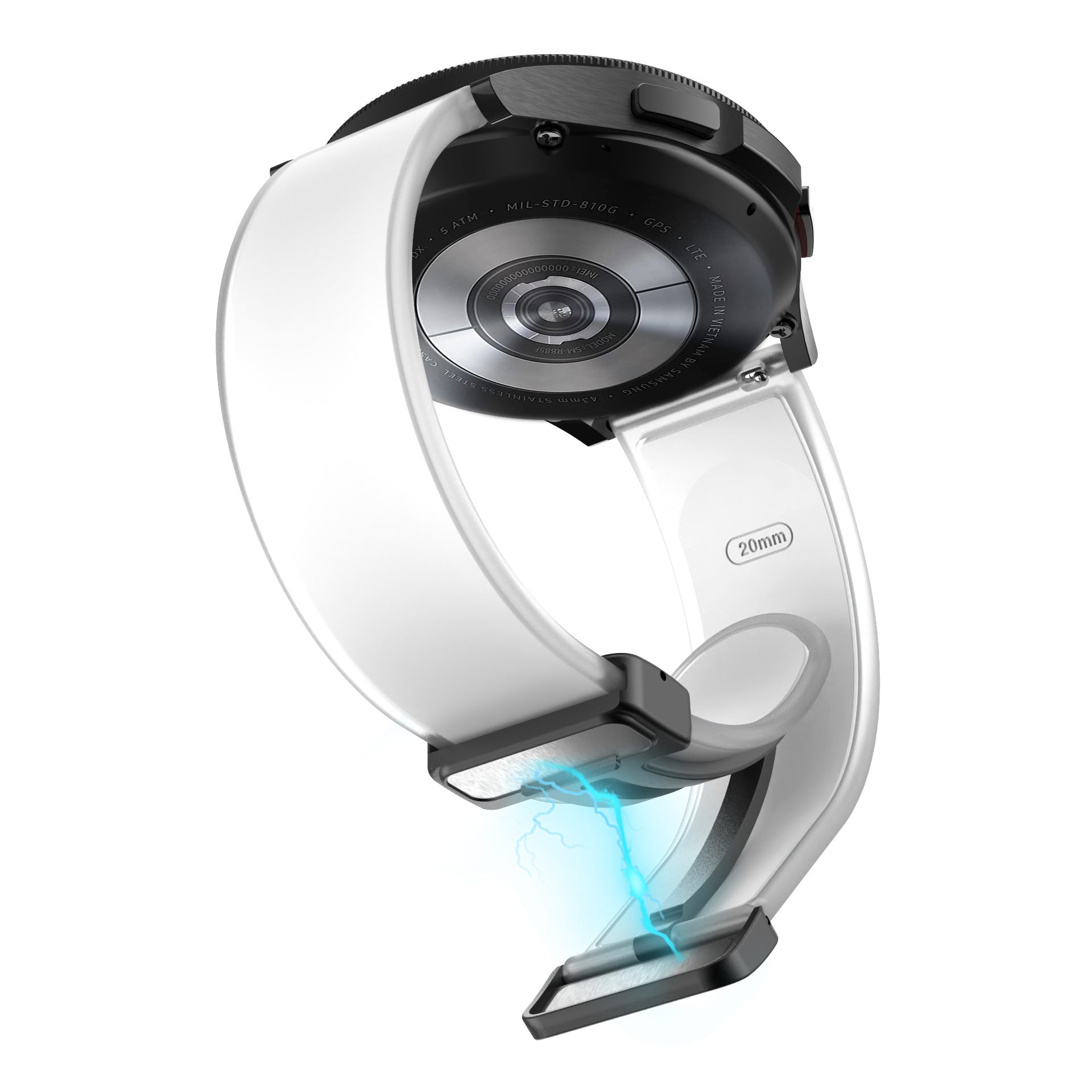 Universal Folding Magnetic Buckle Transparent Silicone Strap